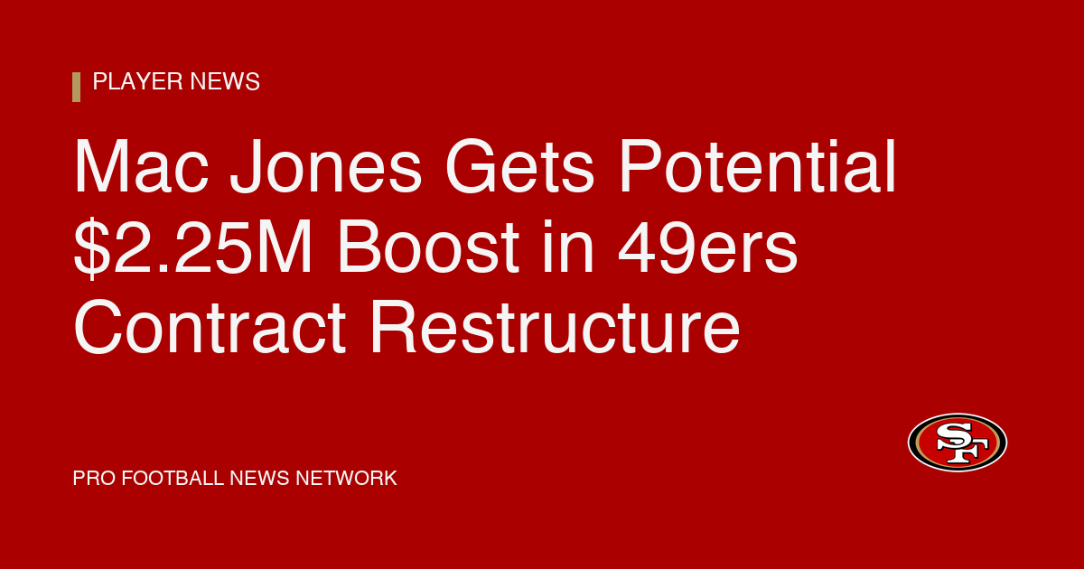 Mac Jones Gets Potential $2.25M Boost in 49ers Contract Restructure