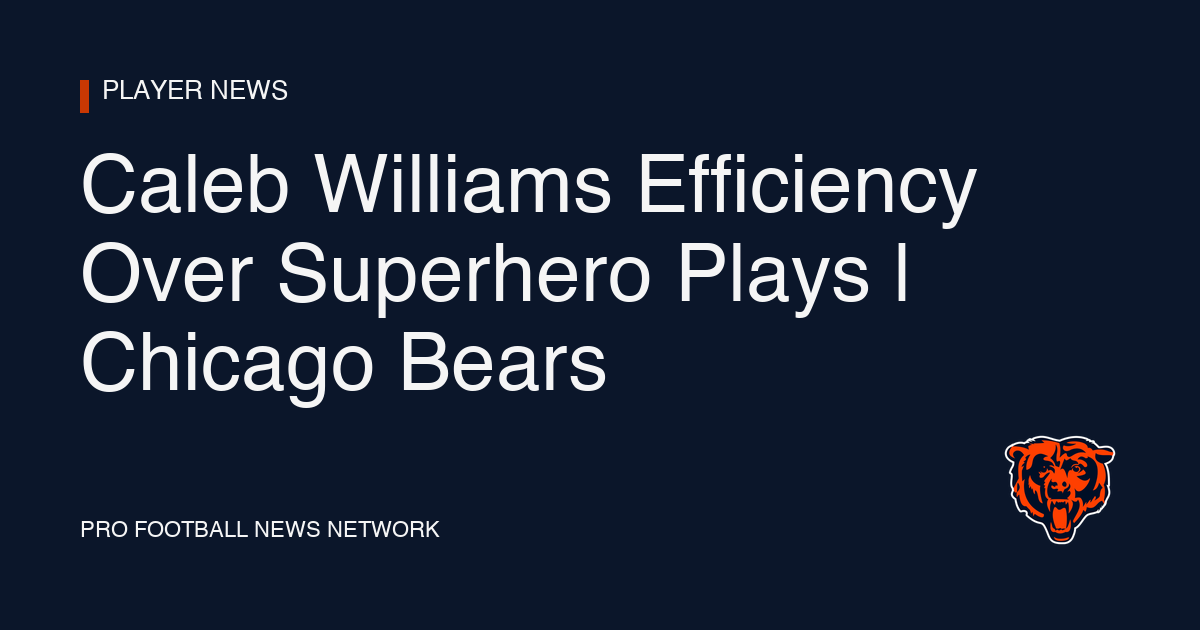 Caleb Williams Efficiency Over Superhero Plays | Chicago Bears