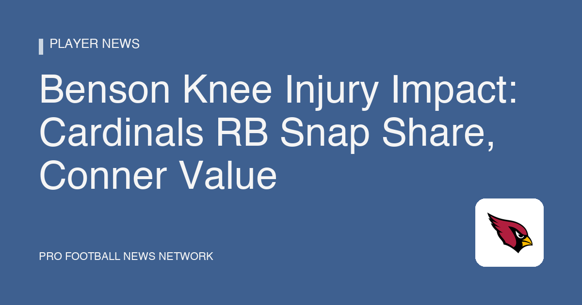 Benson Knee Injury Impact: Cardinals RB Snap Share, Conner Value