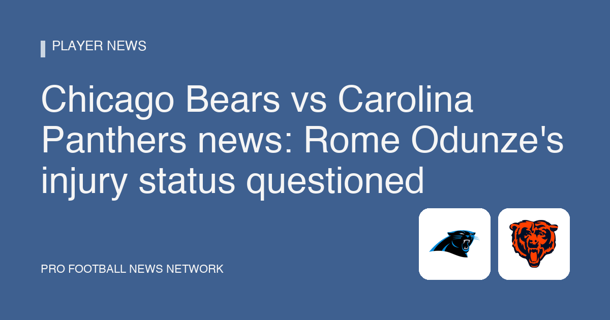 Chicago Bears vs Carolina Panthers news: Rome Odunze's injury status questioned