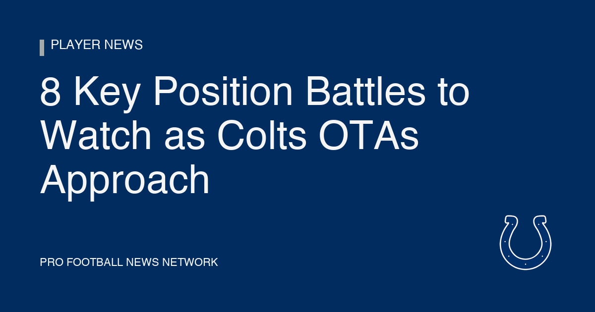 8 Key Position Battles to Watch as Colts OTAs Approach