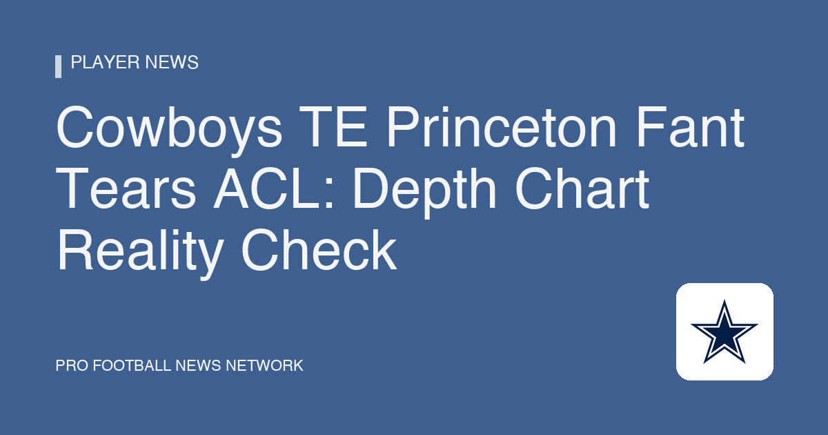 Cowboys TE Princeton Fant Tears ACL: Depth Chart Reality Check