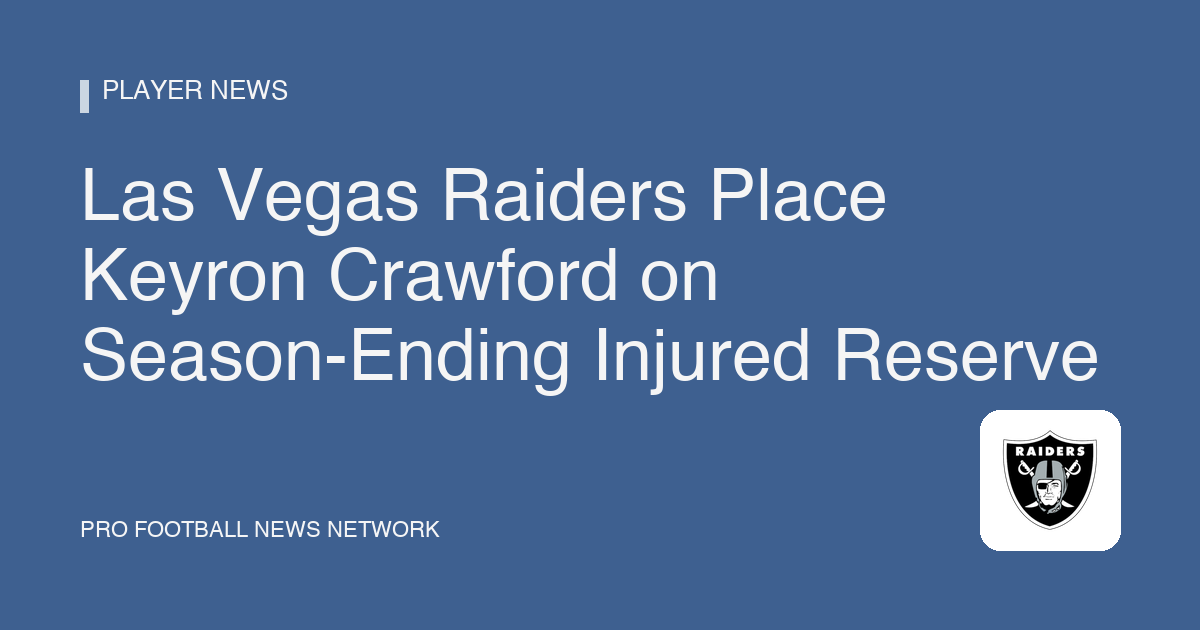 Las Vegas Raiders Place Keyron Crawford on Season-Ending Injured Reserve