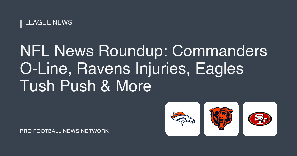 NFL News Roundup: Commanders O-Line, Ravens Injuries, Eagles Tush Push & More