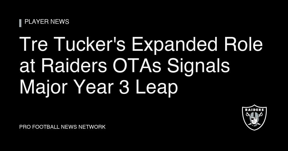 Tre Tucker's Expanded Role at Raiders OTAs Signals Major Year 4 Leap