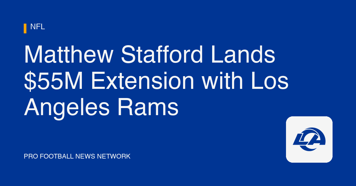 Matthew Stafford Lands $55M Extension with Los Angeles Rams