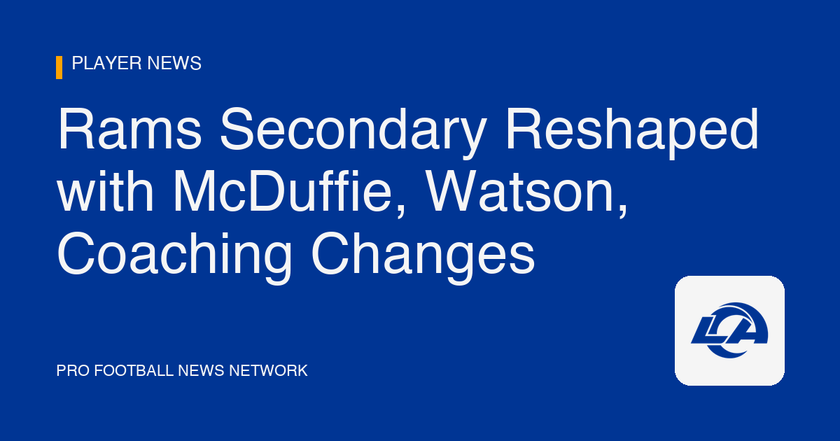Rams Secondary Reshaped with McDuffie, Watson, Coaching Changes
