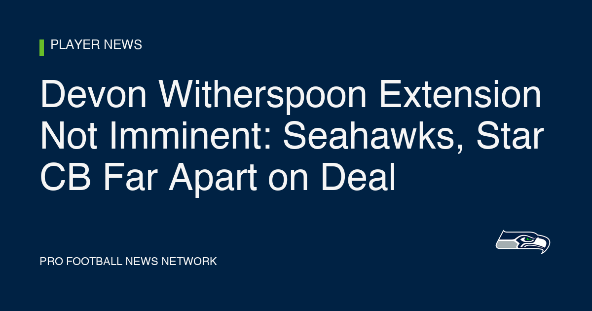 Devon Witherspoon Extension Not Imminent: Seahawks, Star CB Far Apart on Deal